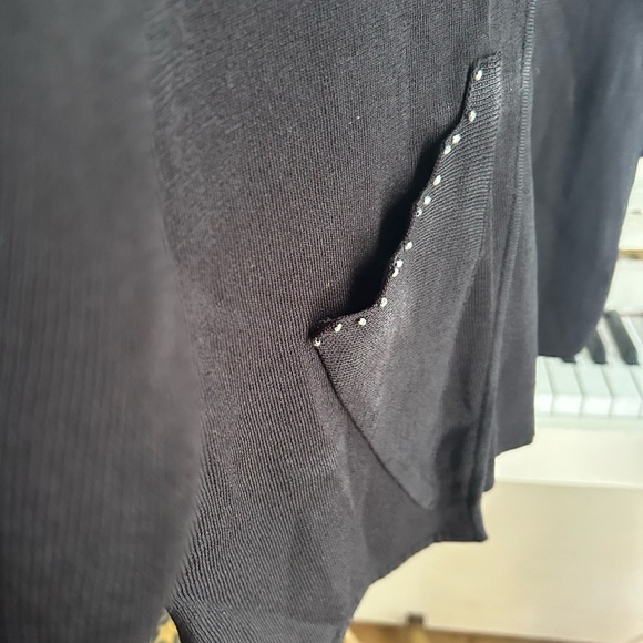 Jamie Sadock Elegant Black Knit Top M - Picture 11 of 13